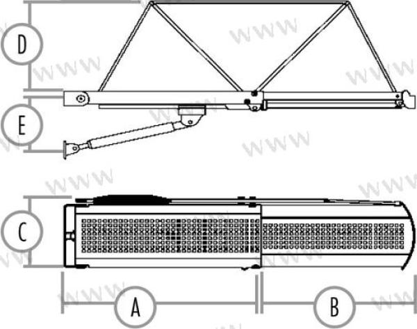 HYDRAULIC GANGWAY SMERALDO 2300 MM - 200